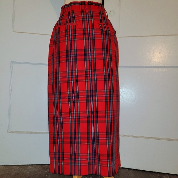 Ralph Lauren tartan plaid midi skirt - Picture 4 of 7